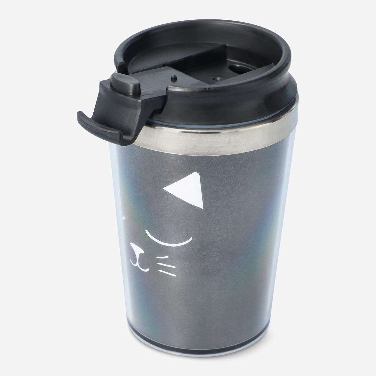 Black thermo cup. 250 ml