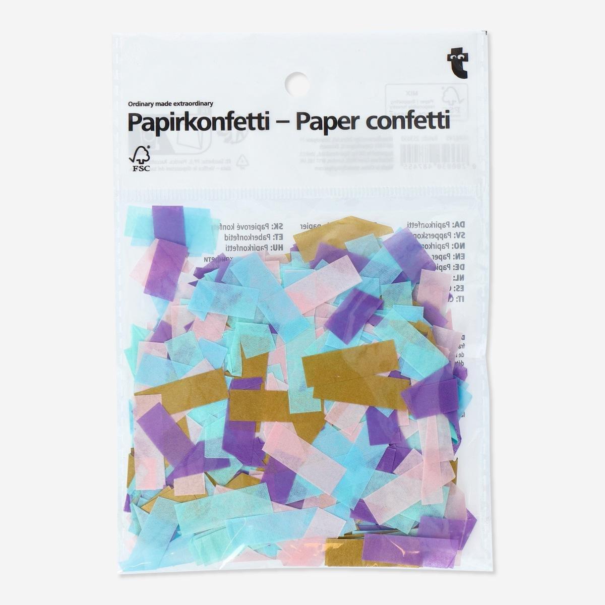 Multicolour paper confetti