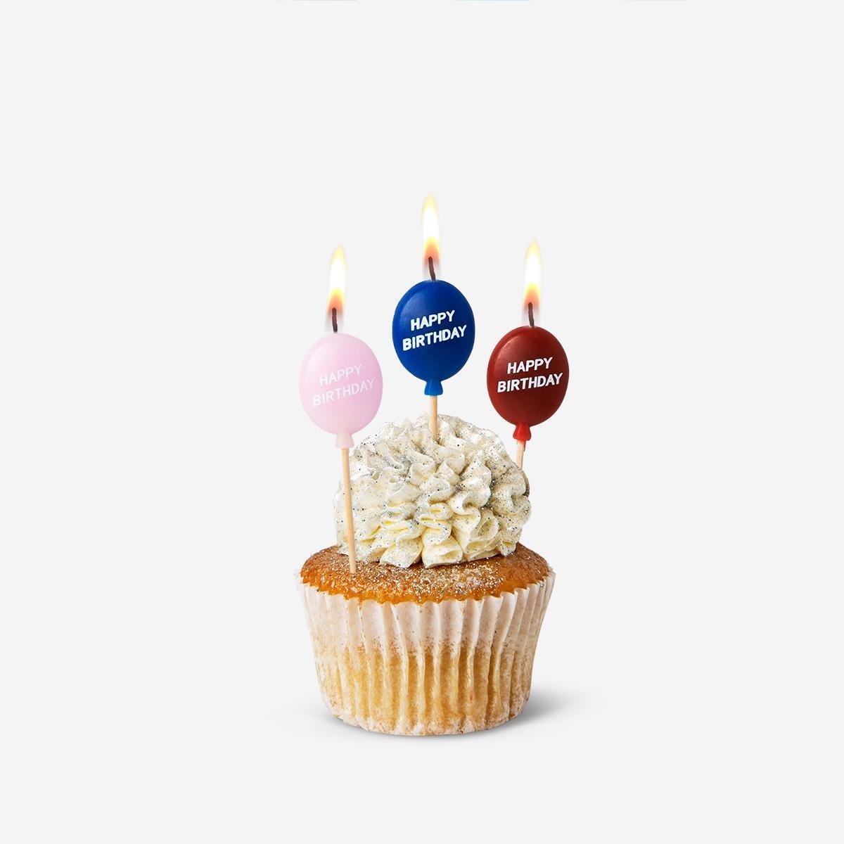 Multicolour cake candles. 6 pcs