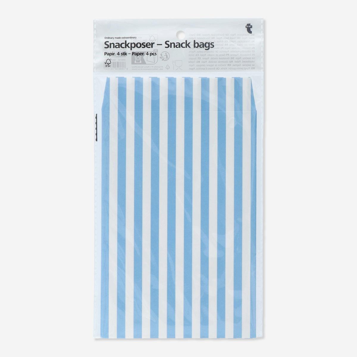 Blue snack bags. 4 pcs