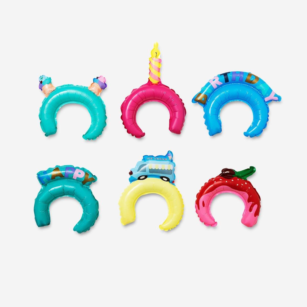Multicolour foil balloon hairbands. kid