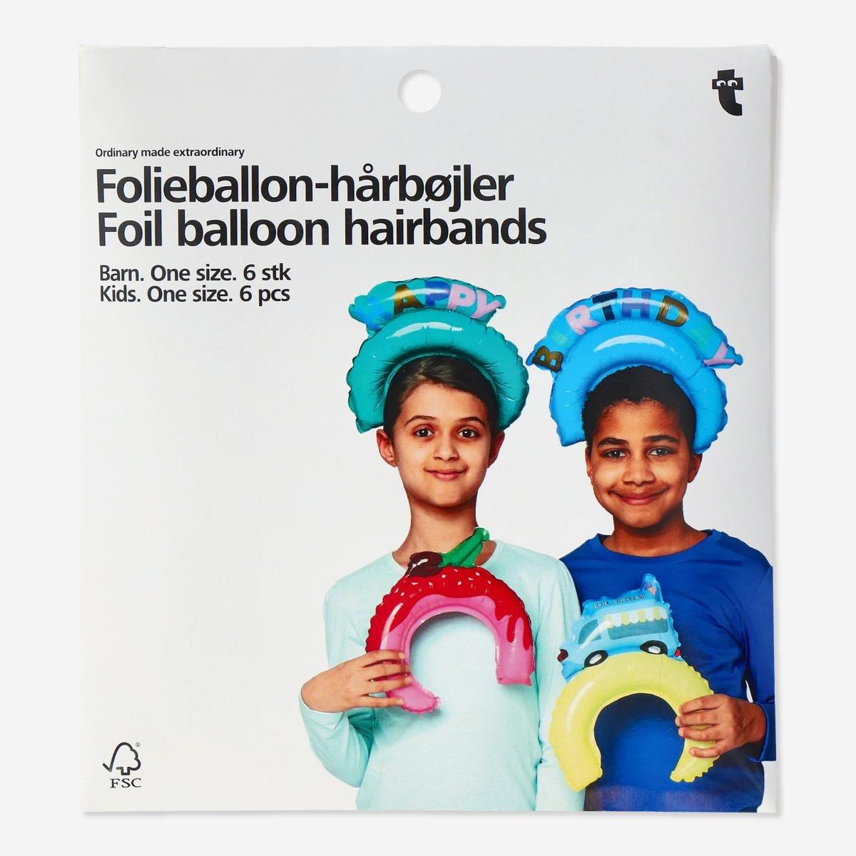 Multicolour foil balloon hairbands. kid