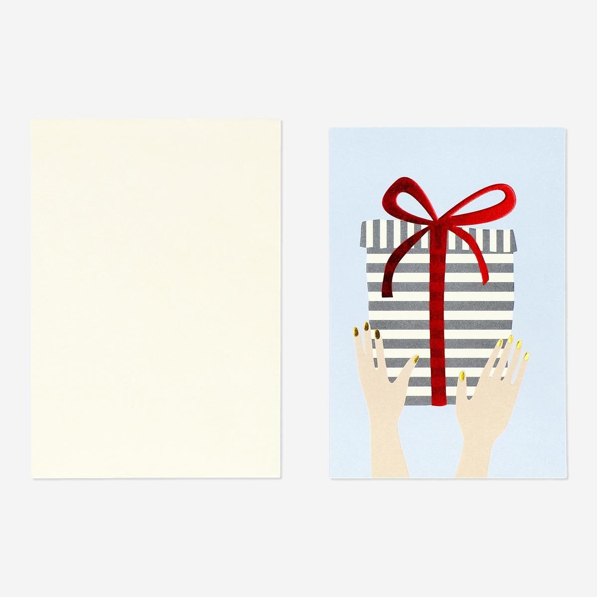Blue card with envelope