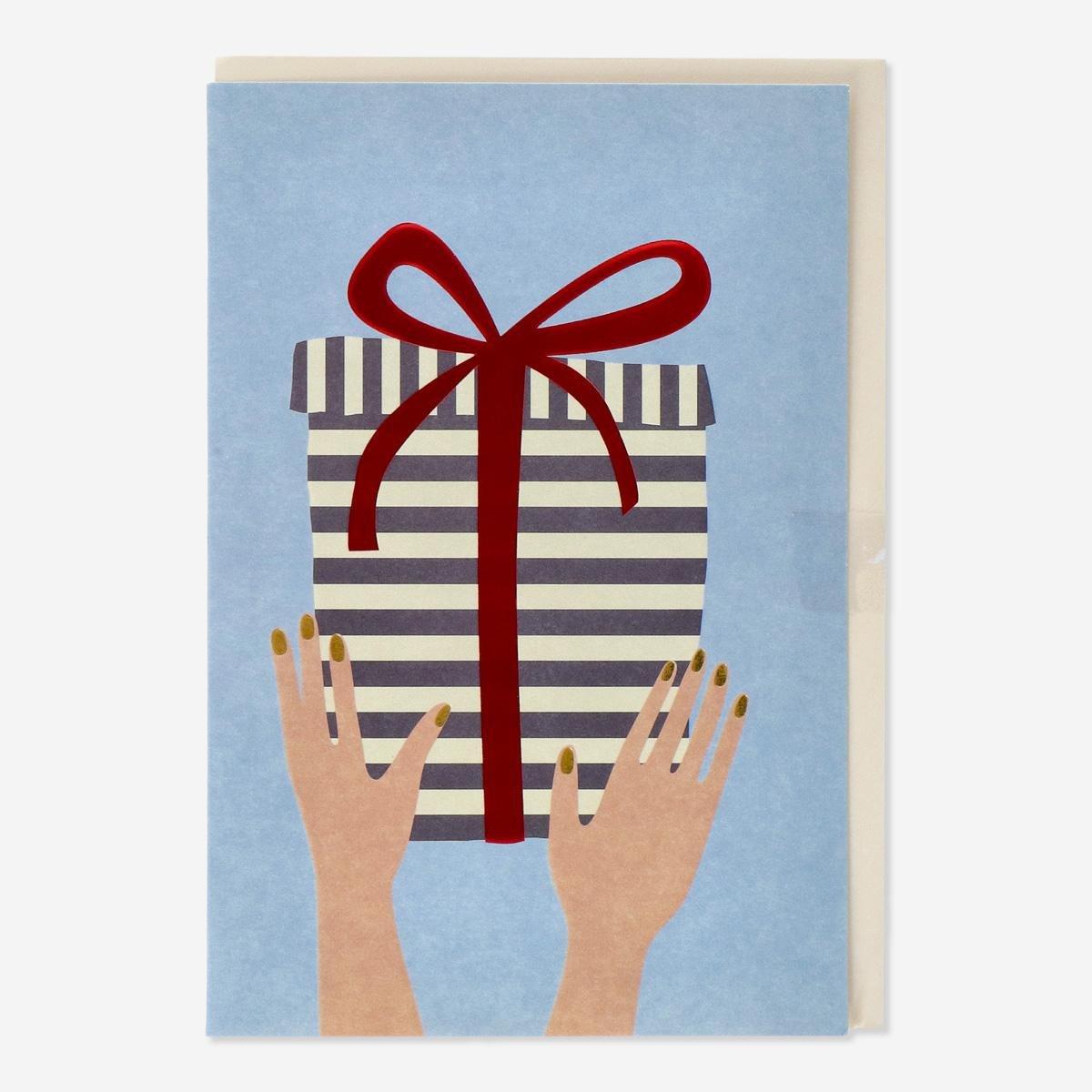 Blue card with envelope