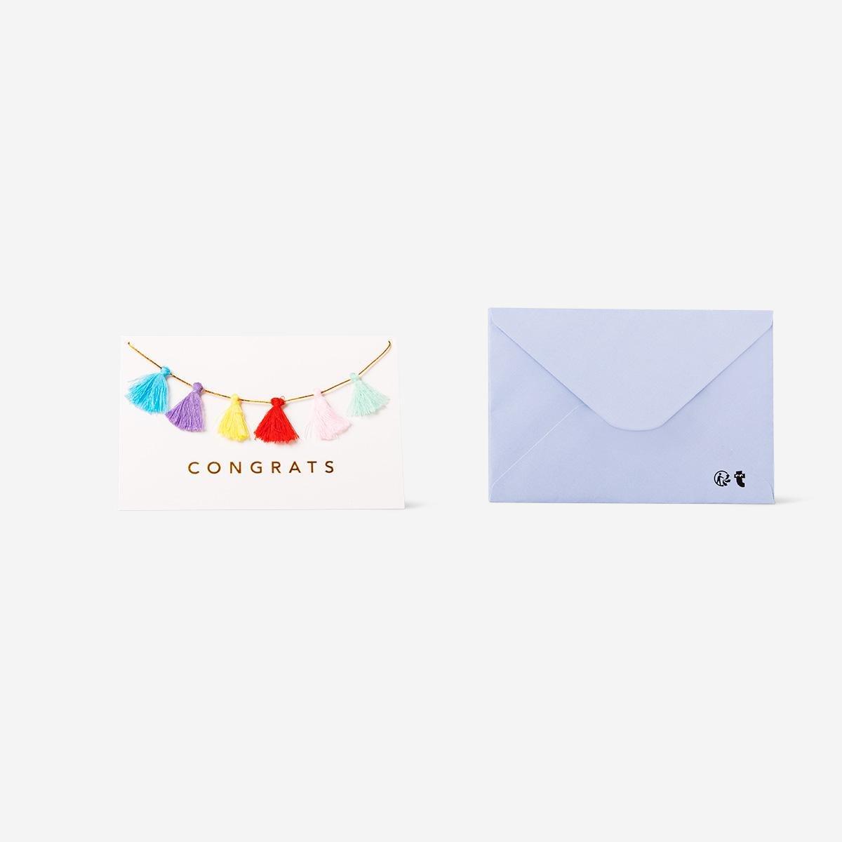 Multicolour card with envelope
