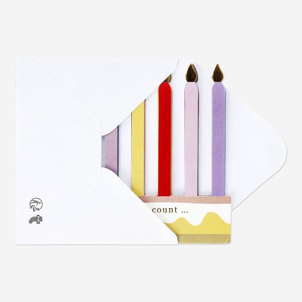Multicolour fold-out card with envelope