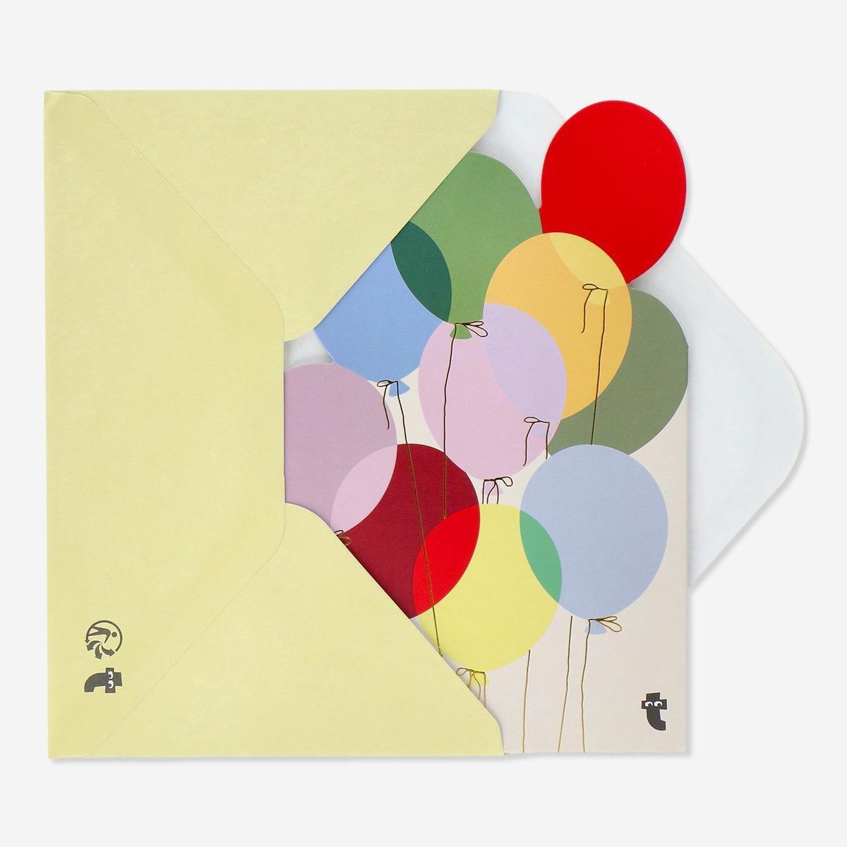 Multicolour card with envelope