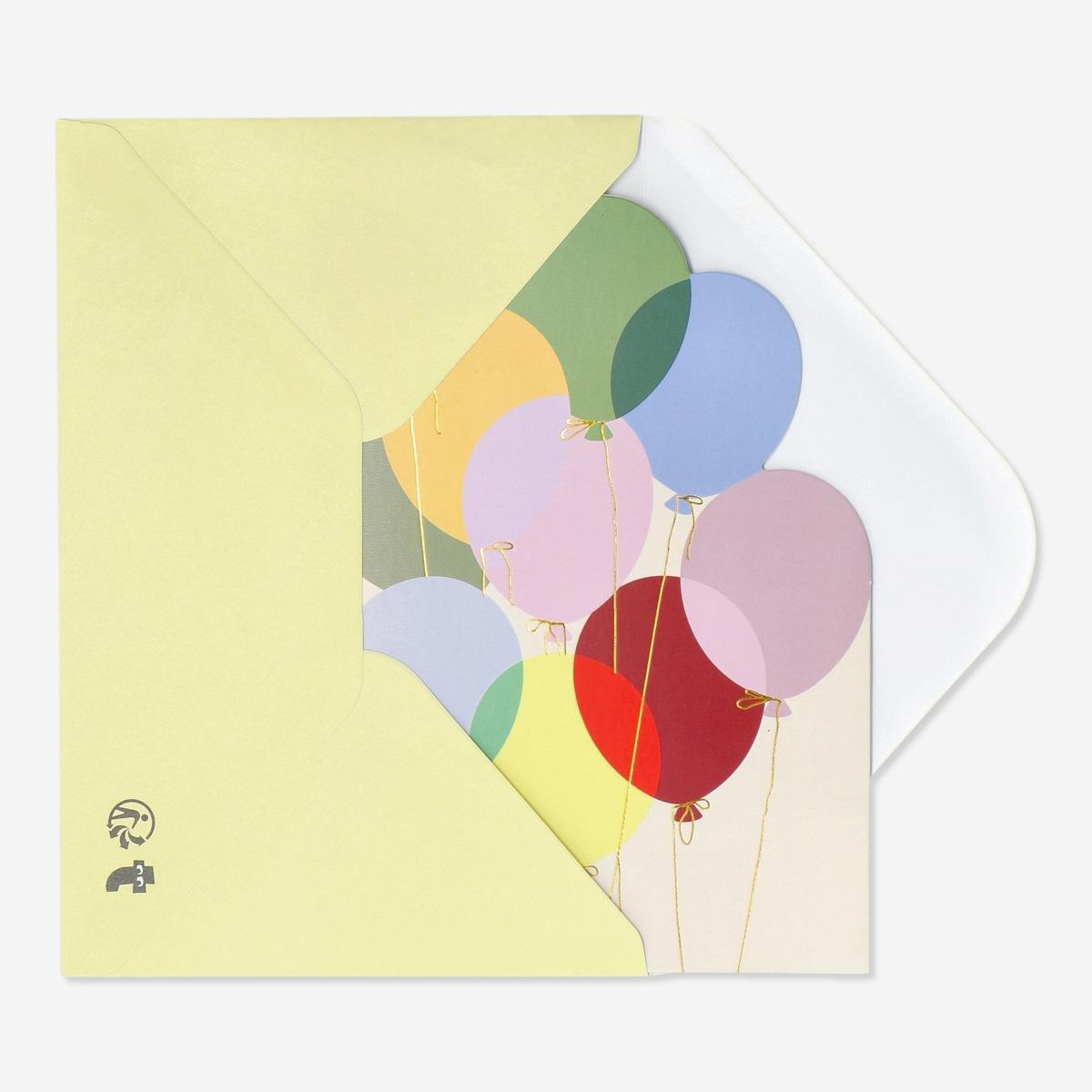 Multicolour card with envelope