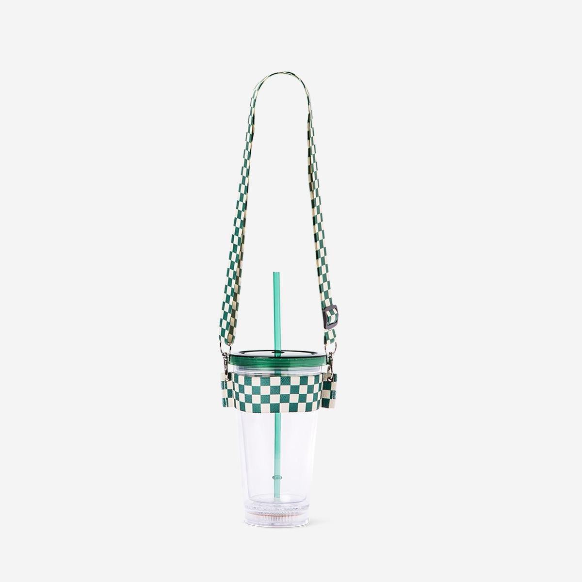 Green portable cup with light