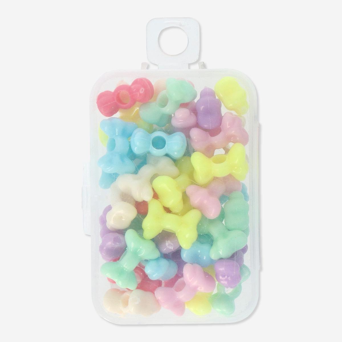 Multicolour Plastic Beads. 50 Pcs