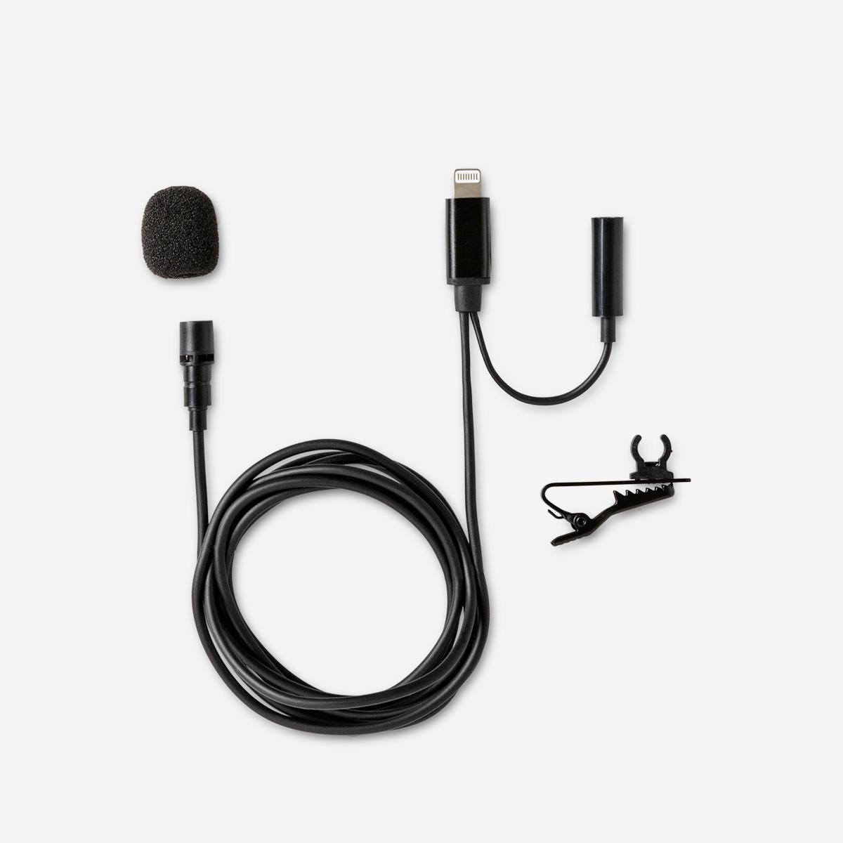 Black microphone. fits iphone