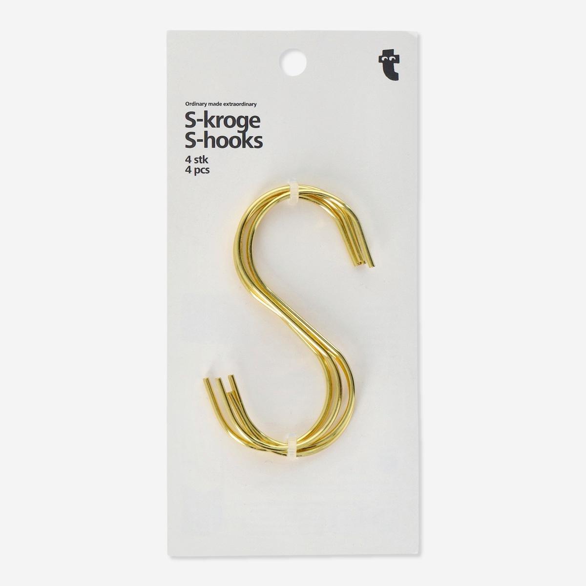 Gold s hooks. 4 pcs