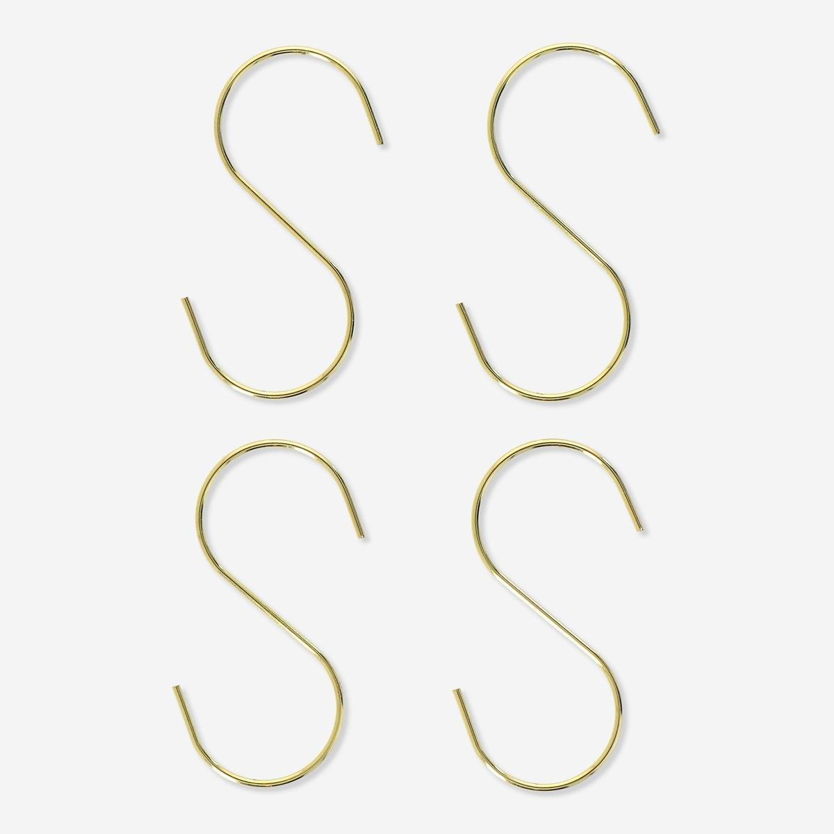 Gold s hooks. 4 pcs