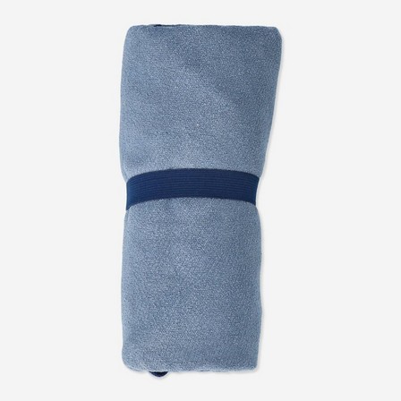 Blue yoga towel