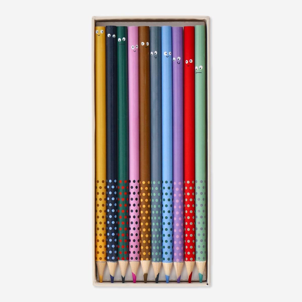 Multicolour Coloured Pencils. 10 Pcs