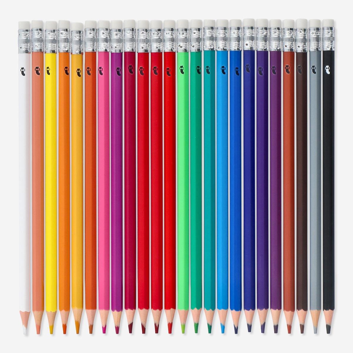 Multicolour Erasable Coloured Pencils. 24 Pcs
