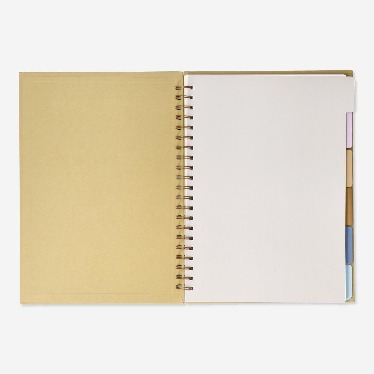 Brown Notebook With Page Markers. A4