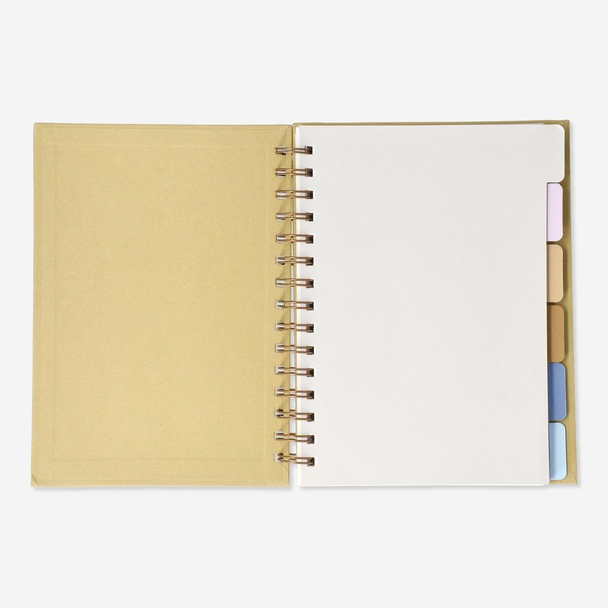 Brown Notebook With Page Markers. A4
