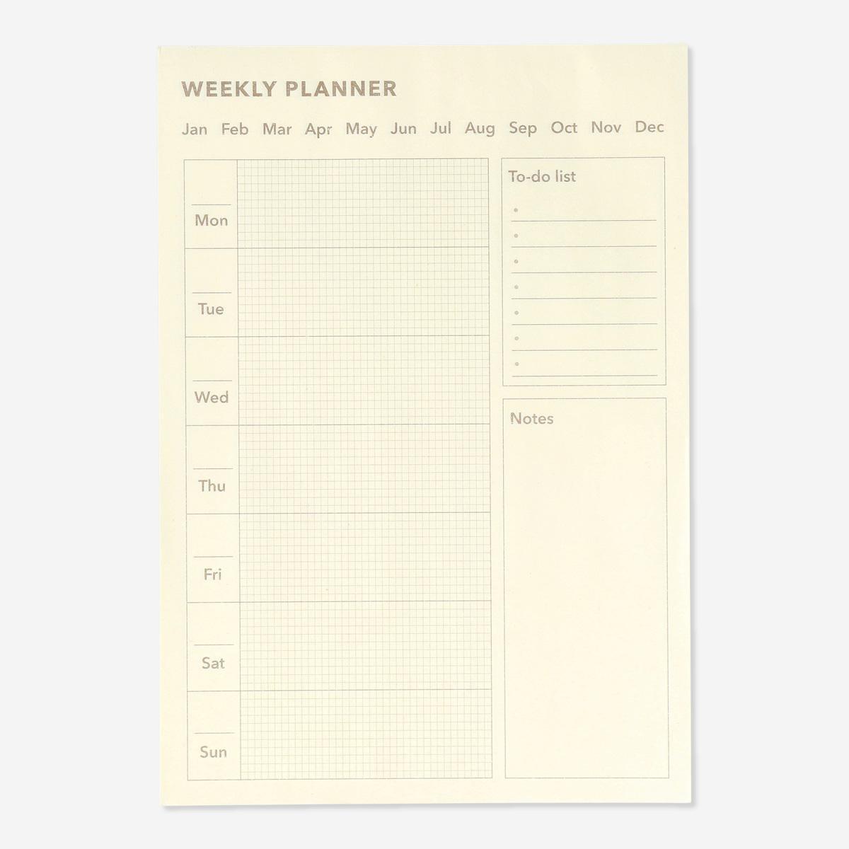 Beige Weekly Planner. A5
