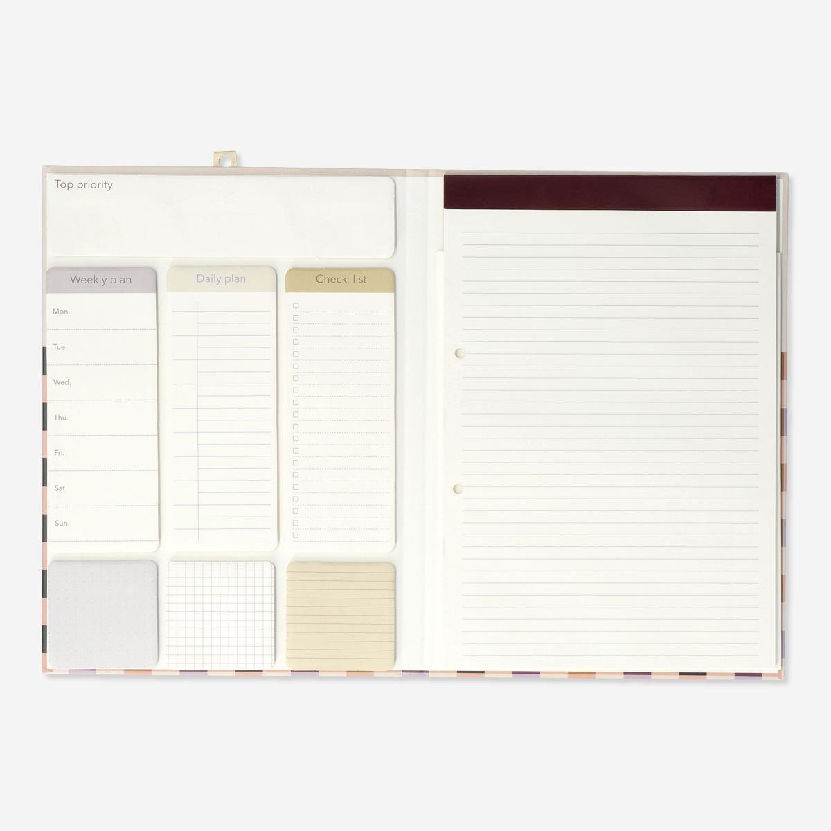 Multicolour clipboard. with paper pads