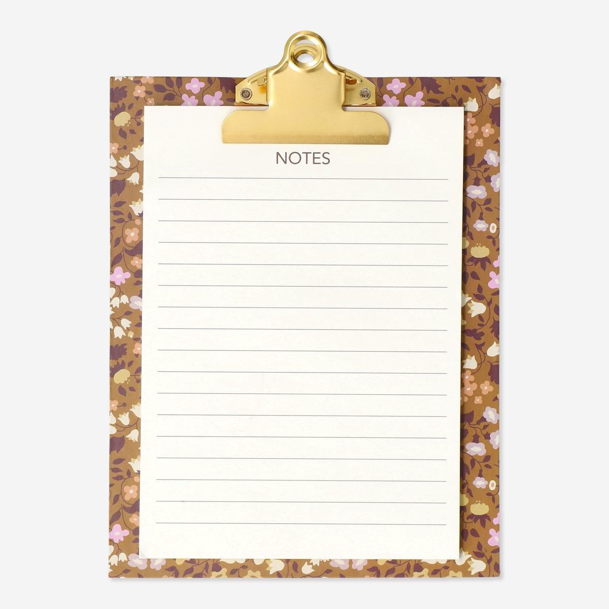 Multicolour clipboard with paper pad