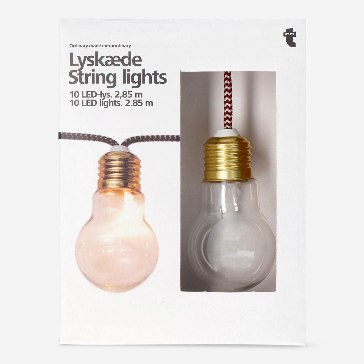 Multicolour string lights. 285 cm