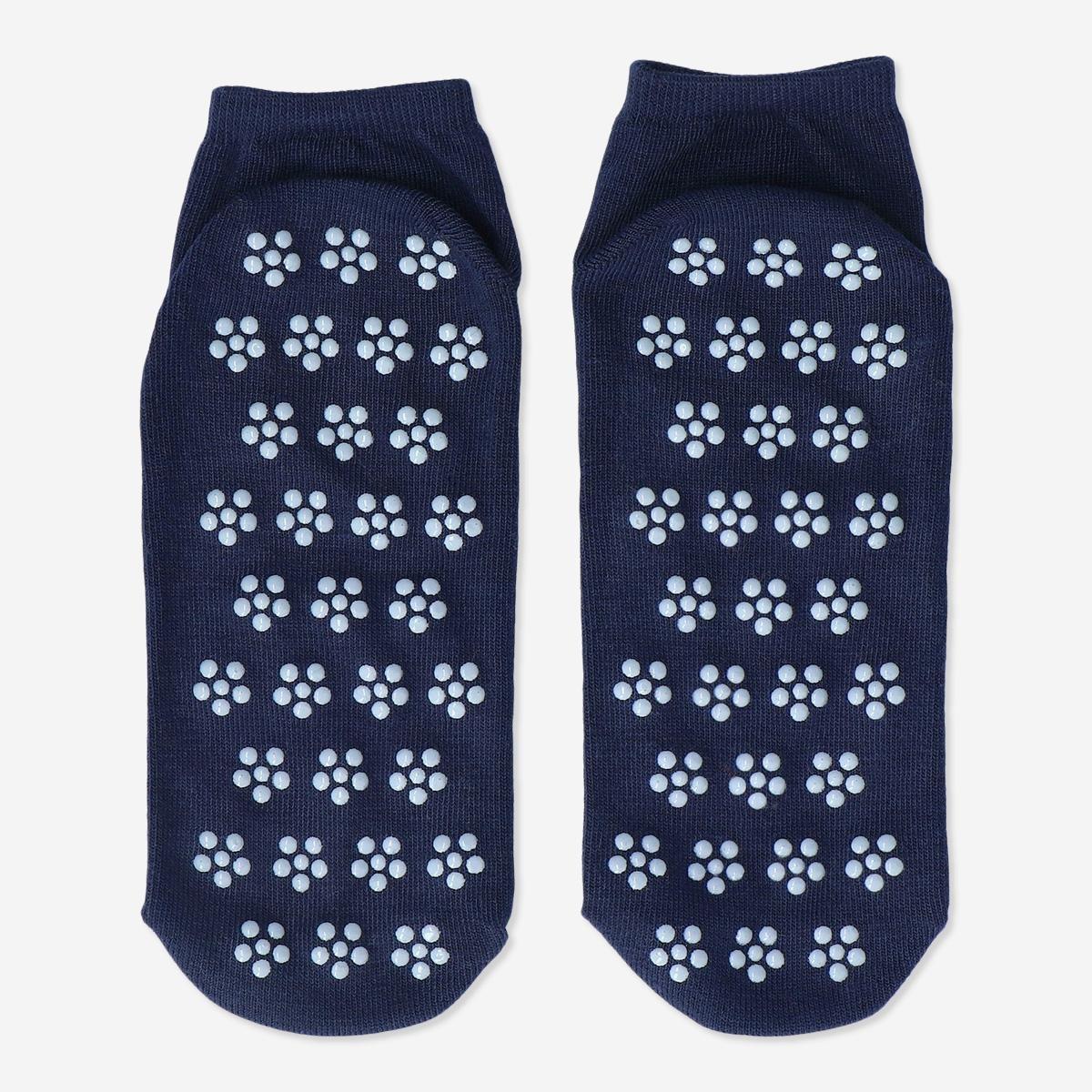 Navy yoga socks with anti-slip. m/l