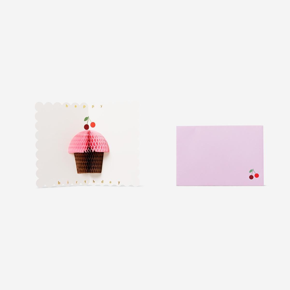 Multicolour pop-up card with envelope