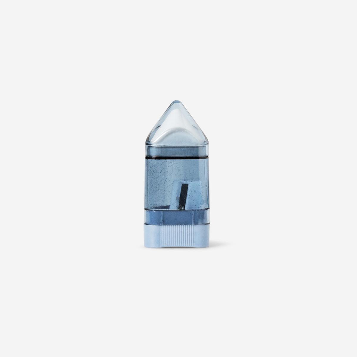 Blue Eraser With Pencil Sharpener