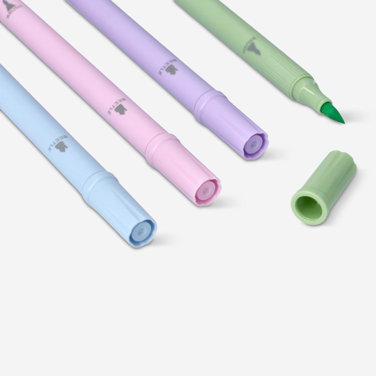 Multicolour dual highlighters. 4 pcs