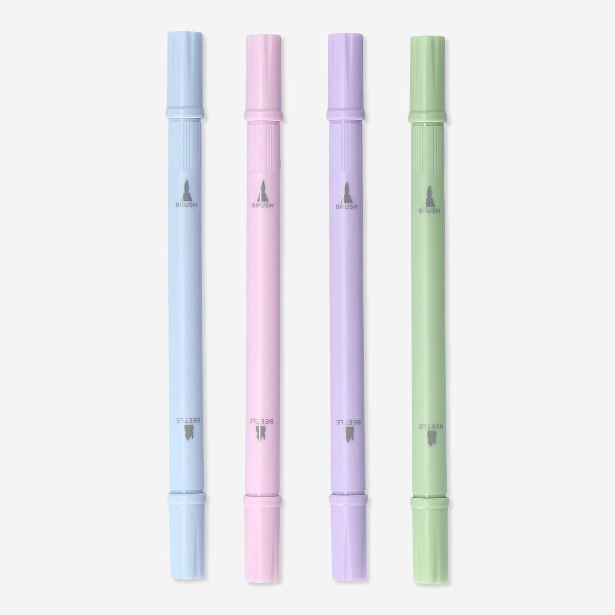 Multicolour dual highlighters. 4 pcs