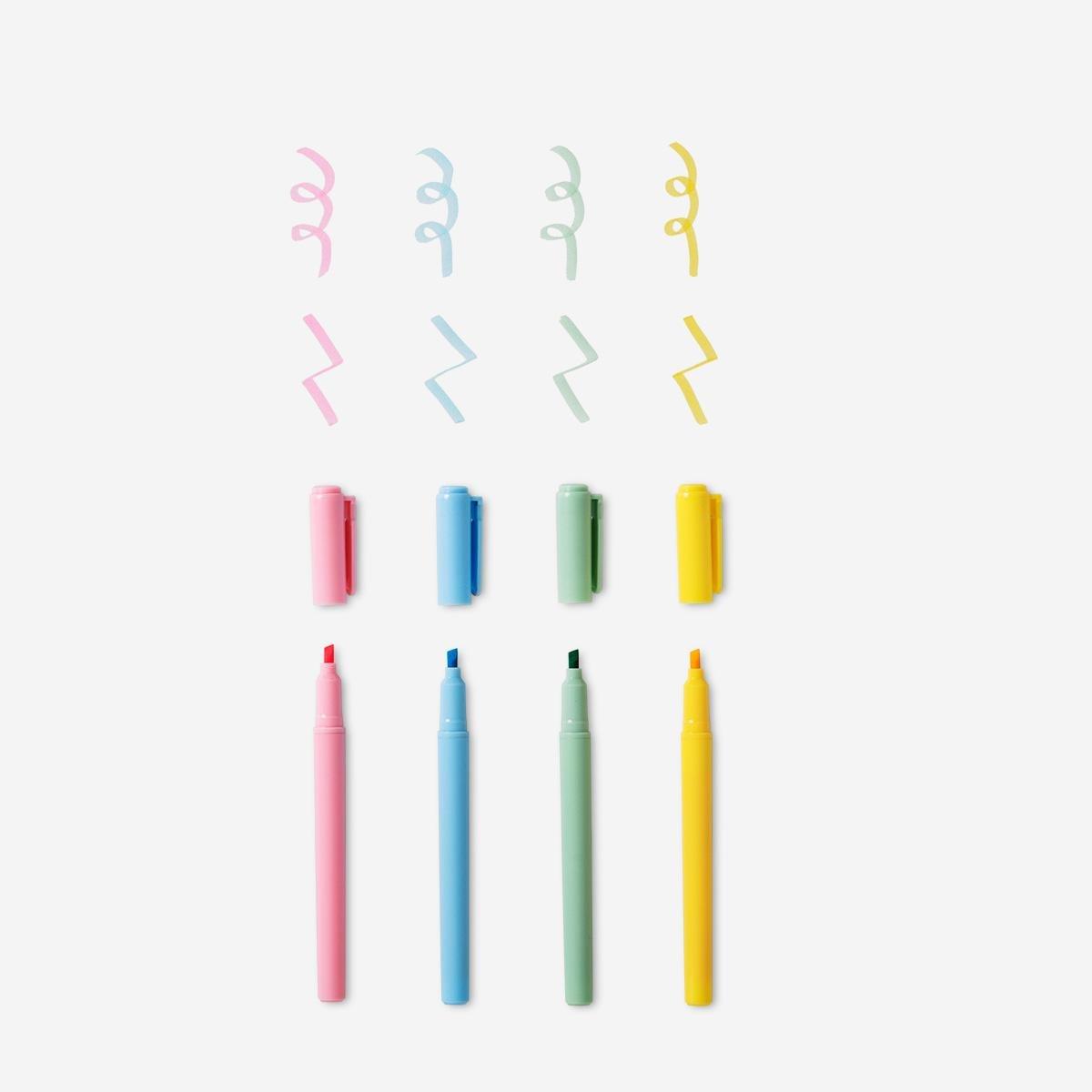 Multicolour Highlighters. 4 Pcs
