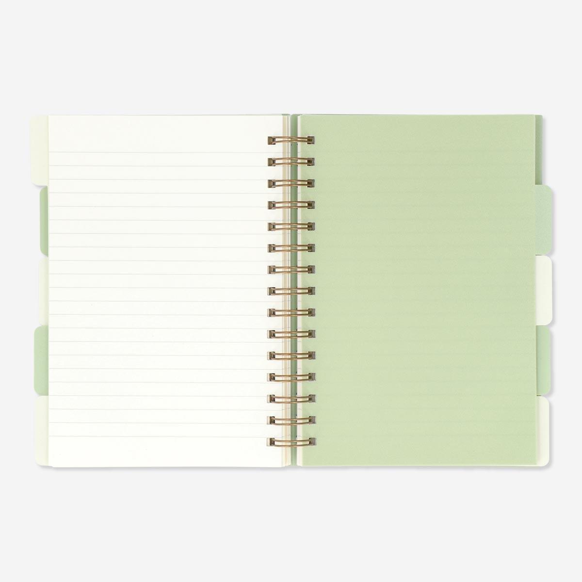 Green Notebook With Page Markers. A5