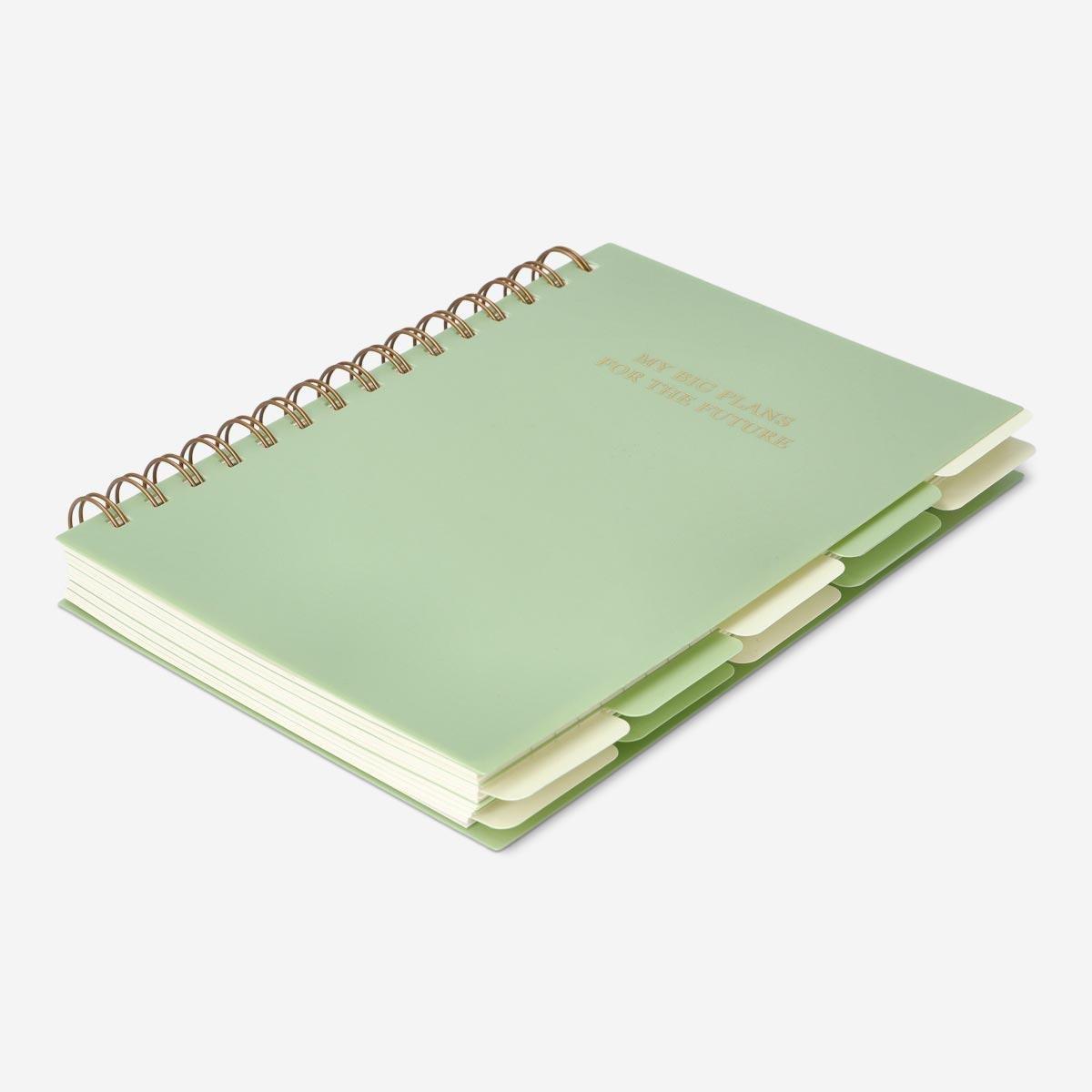 Green Notebook With Page Markers. A5
