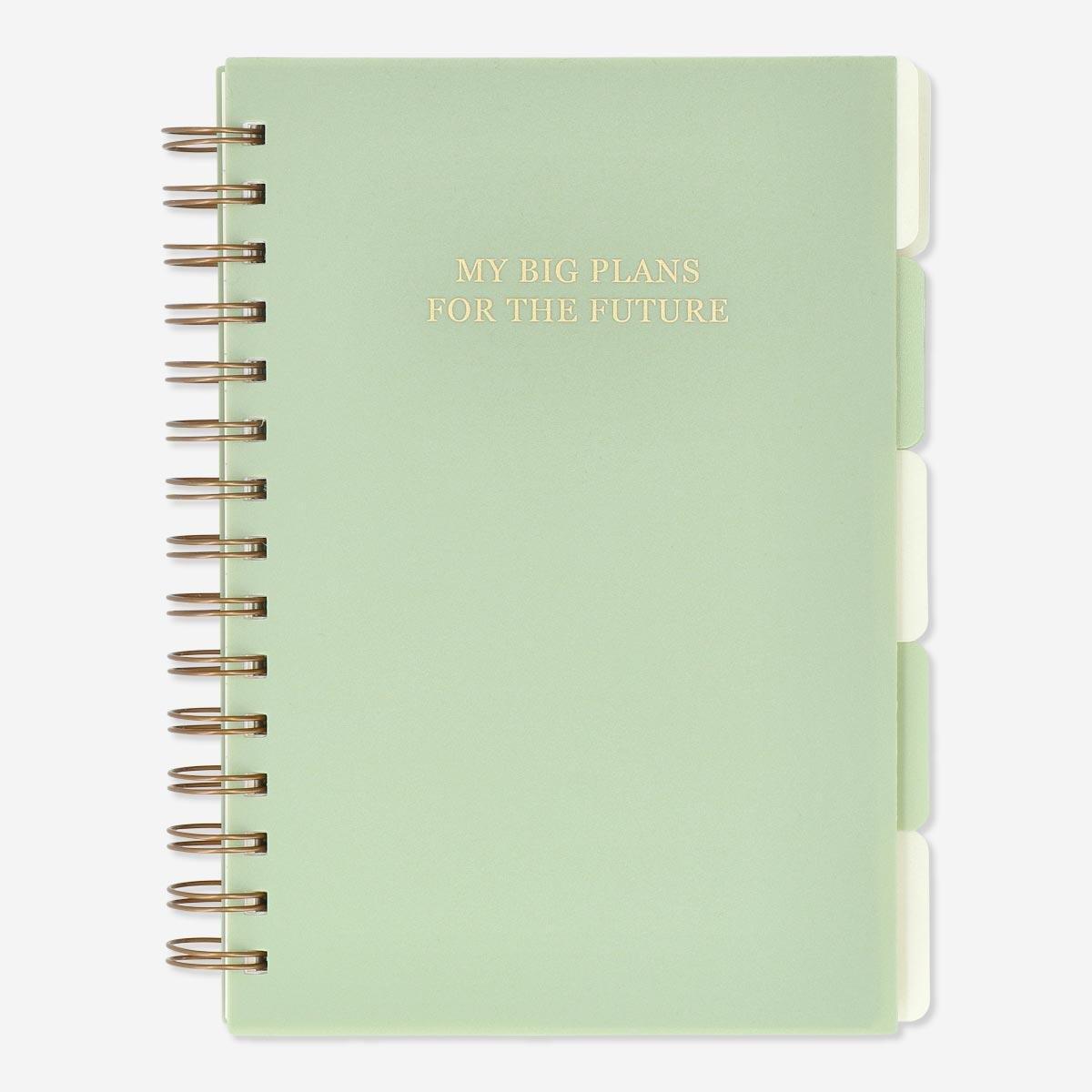 Green Notebook With Page Markers. A5