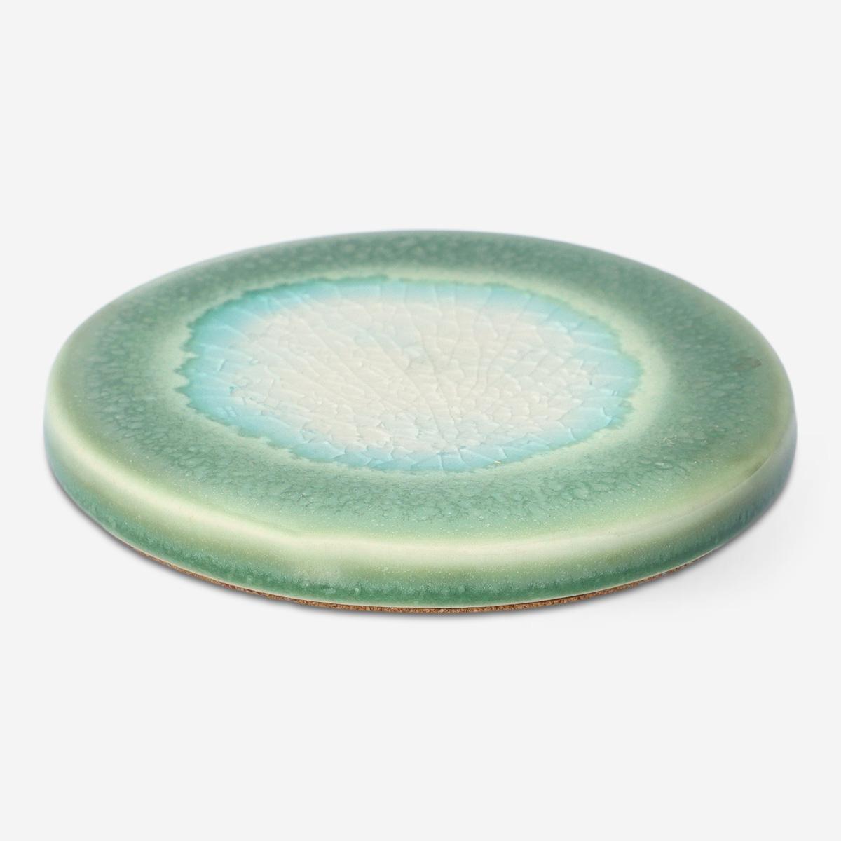Green candle plate