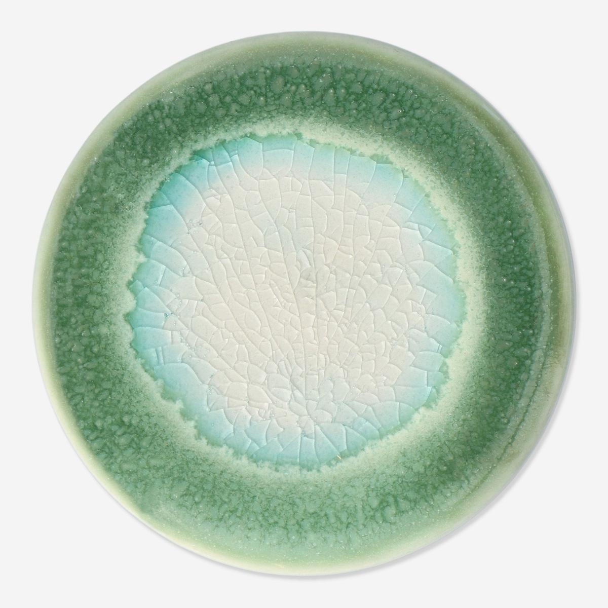 Green candle plate