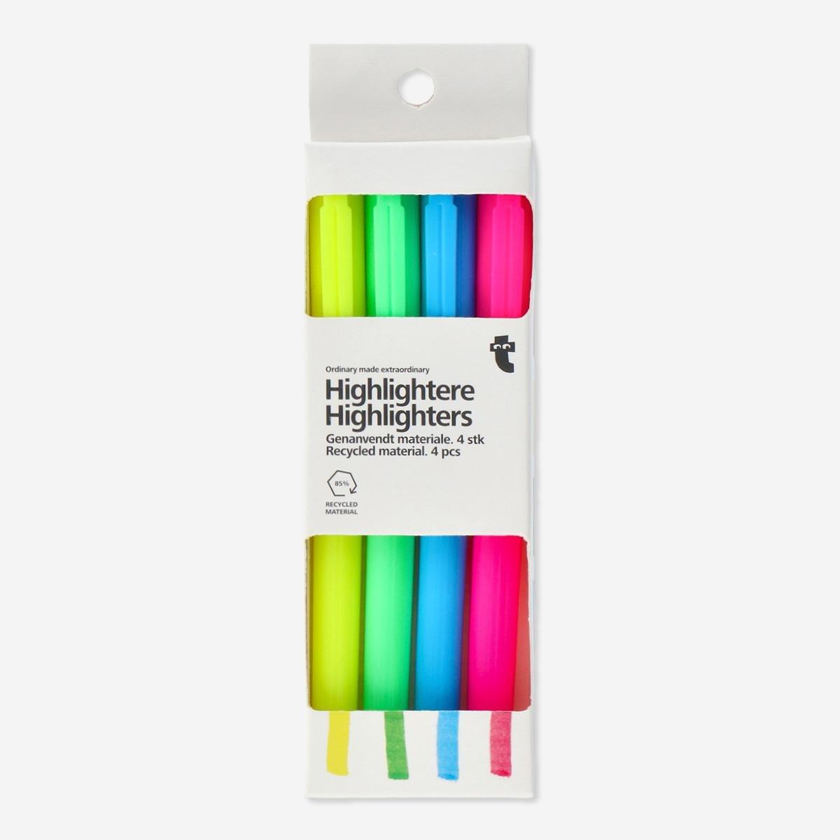 Multicolour Highlighters, 4 Pcs