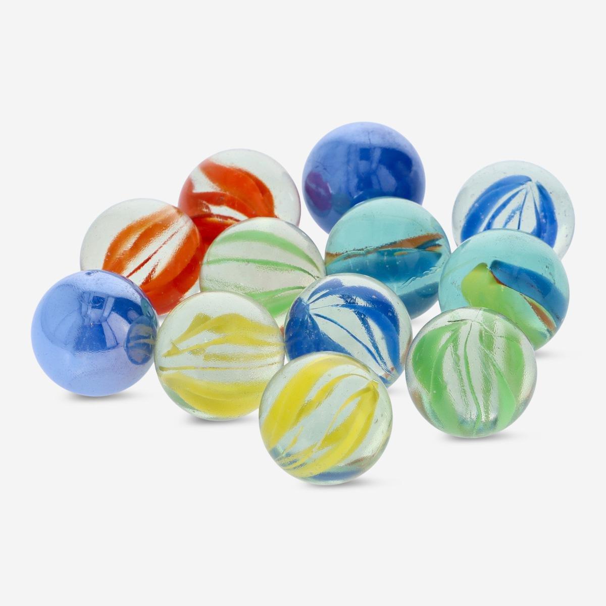 Multicolour Marbles. 12 Pcs