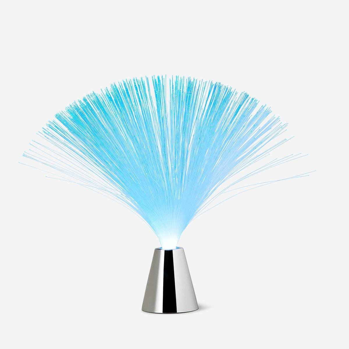 Silver fibre optic lamp