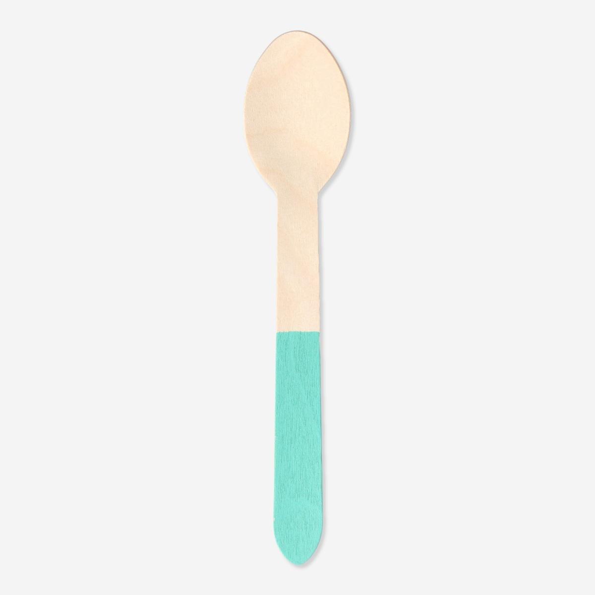 Multicolour wooden spoons. 12 pcs