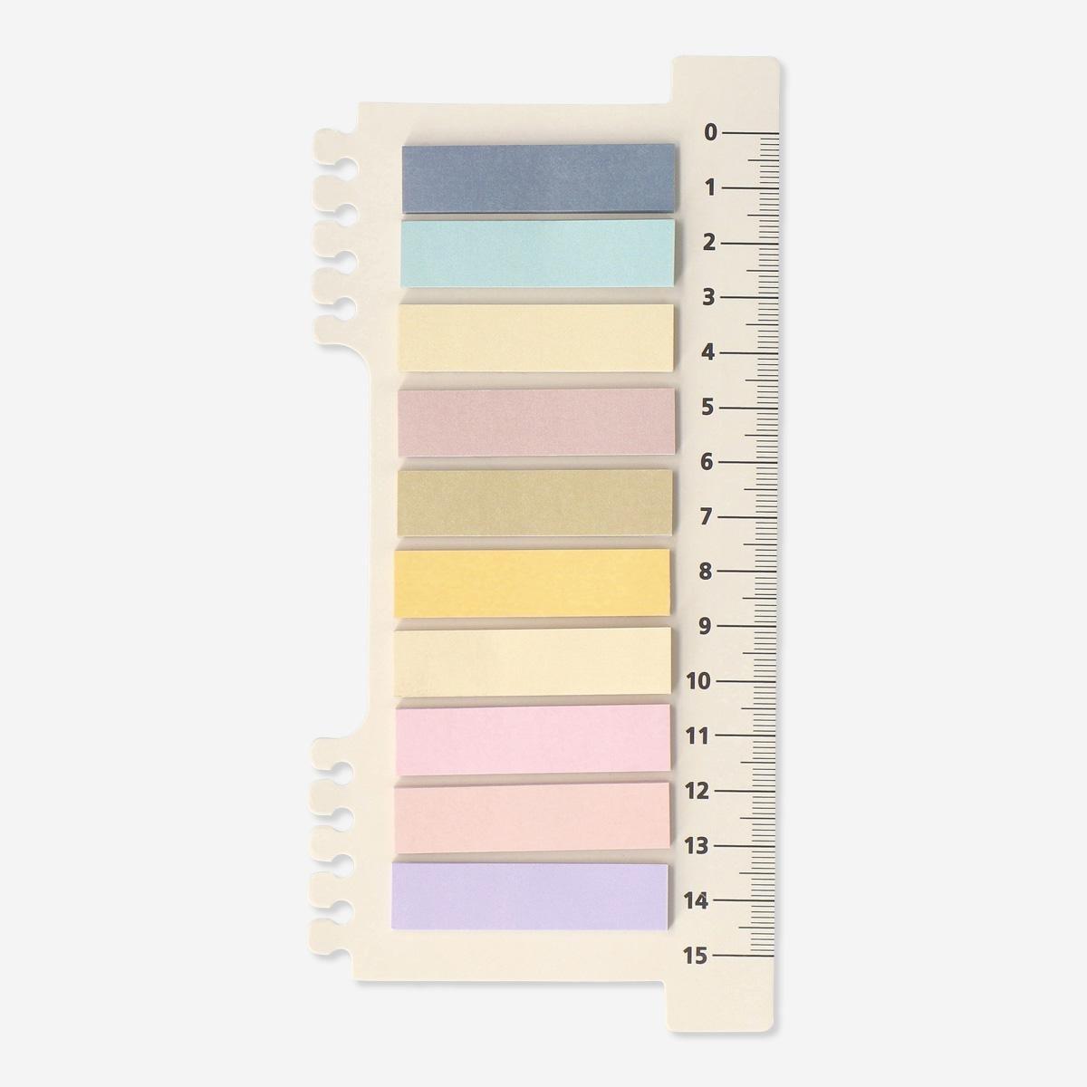 Black Page Markers On Ruler