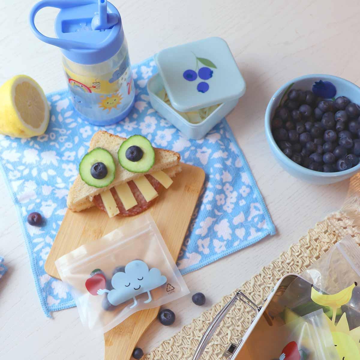 Blue snack box. small
