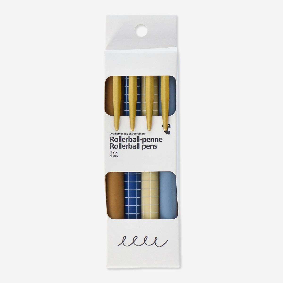 Multicolour Rollerball Pens. 4 Pcs