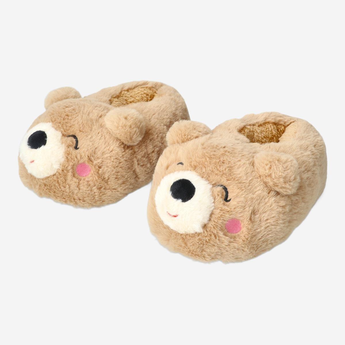 Beige bear slippers, 36-37