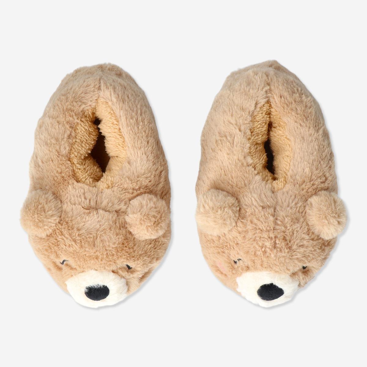 Beige bear slippers, 36-37