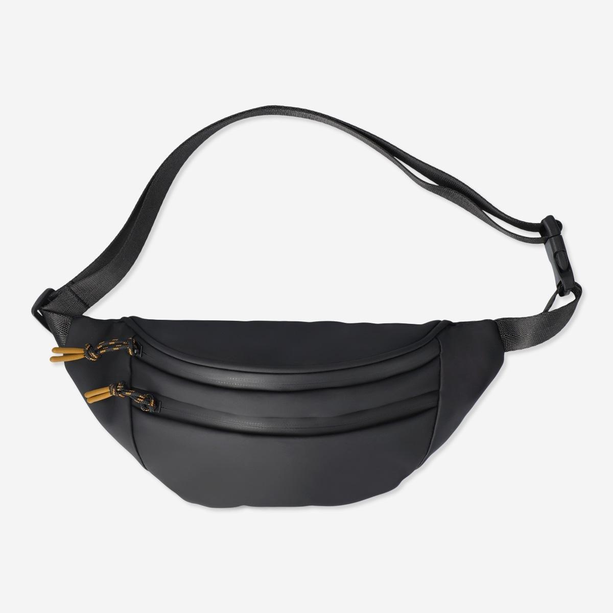 Black waist bag. water-repellent
