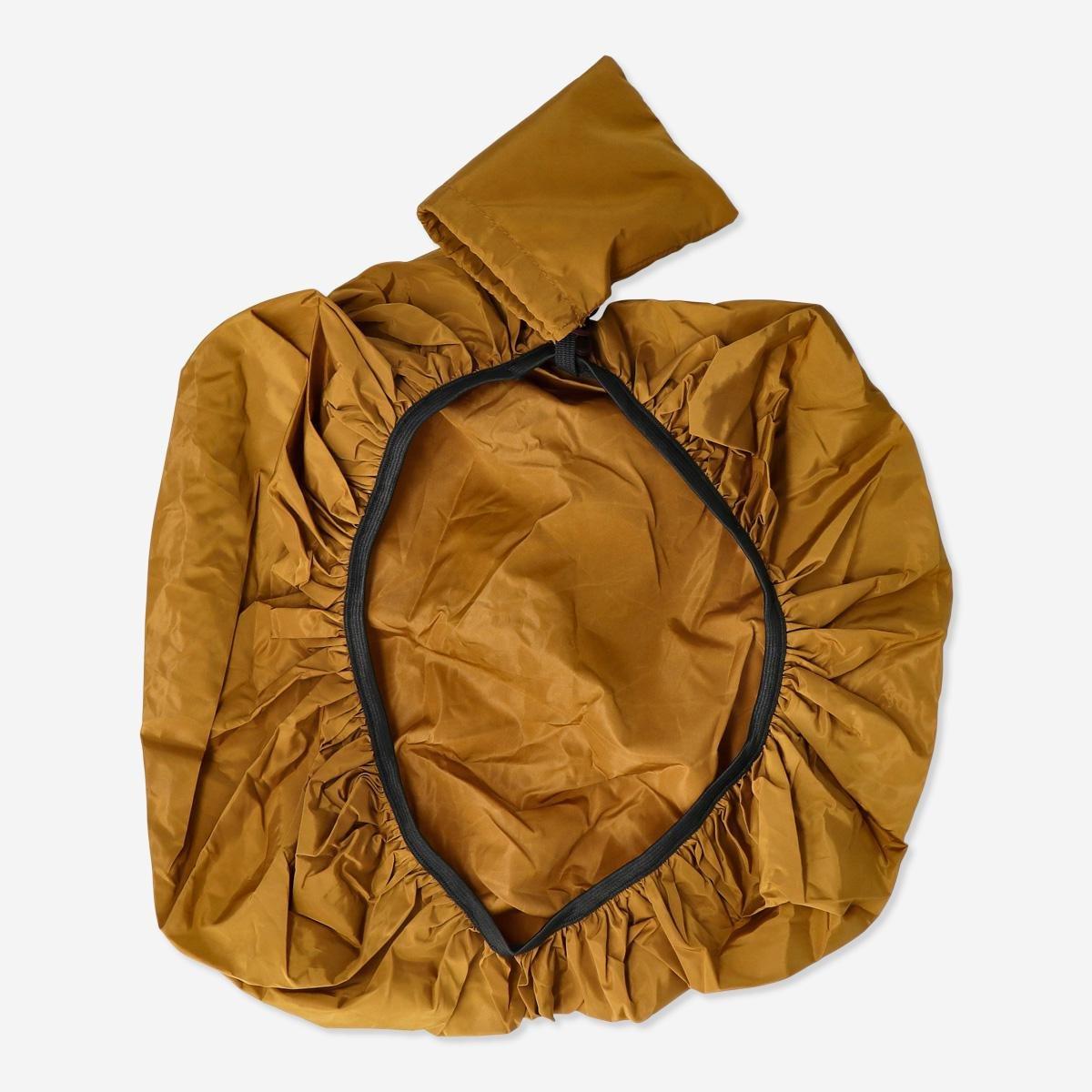 Brown backpack rain cover