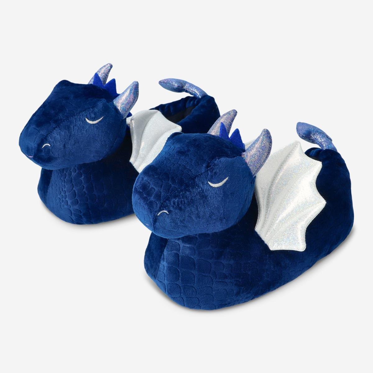 Blue dragon slippers. 34-35