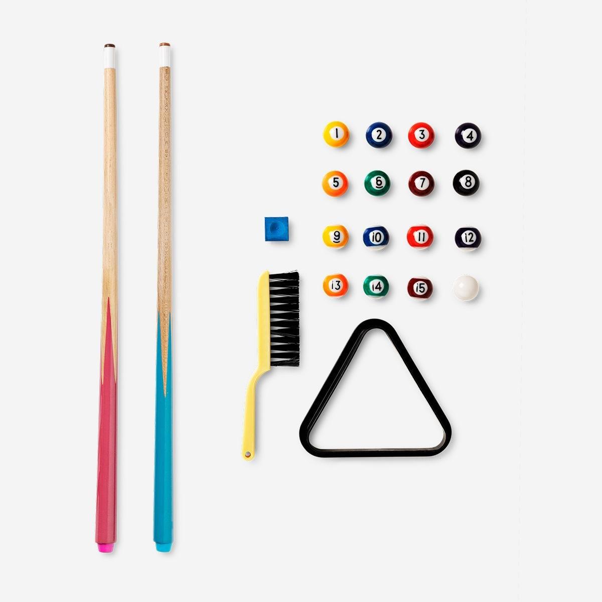 Multicolour wooden pool table